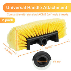 Tanlade two-pack yellow brush heads ready for outdoor vehicle washing tasks.