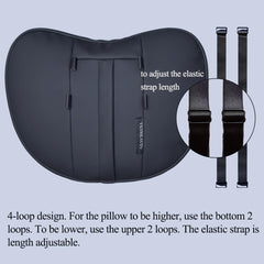 TANOLA TESBEAUTY headrest installed in car showing invisible straps for clean look