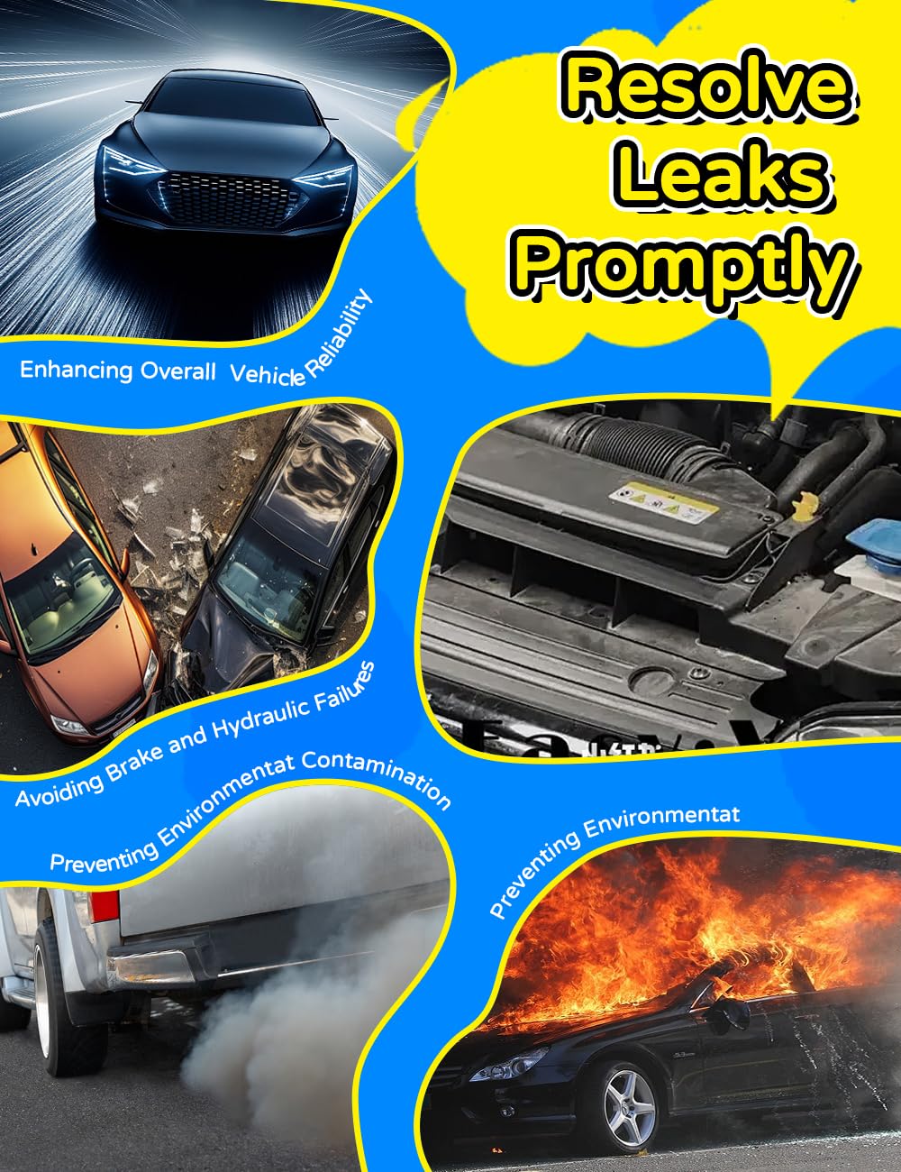 TAOPOWER Smoke test in engine bay detects EVAP leaks effectively.