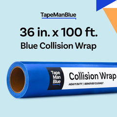 TapeManBlue car window cover protects broken windows while awaiting repairs.