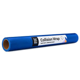 TapeManBlue crash wrap on cracked windshield provides weather protection.