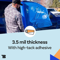 TapeManBlue crash film is easy to apply and remove without residue.