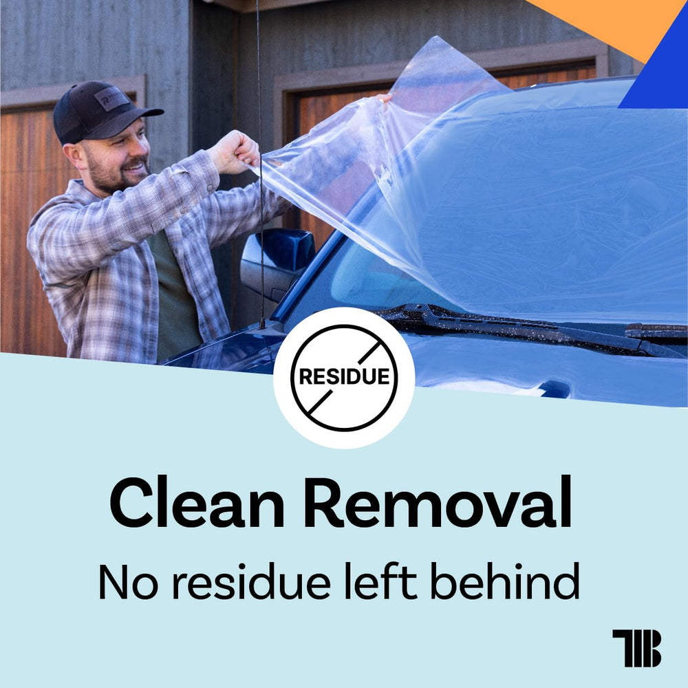 TapeManBlue weather-guard wrap resists tearing during application