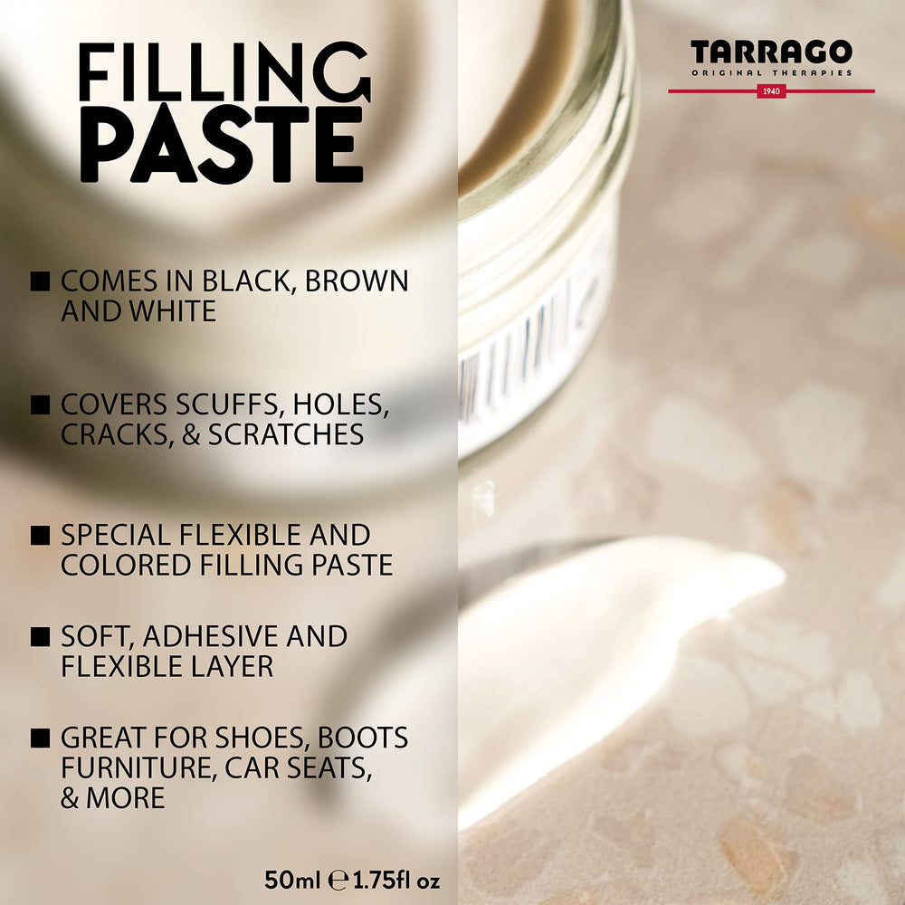 Tarrago leather filler applied with roller to smooth cracks