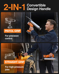 TaskStar 10000 PSI cordless grease gun enables fast, clean lubrication