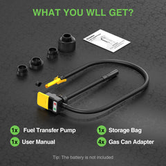 TaskStar complete pump kit includes hoses, adapters, and manual.
