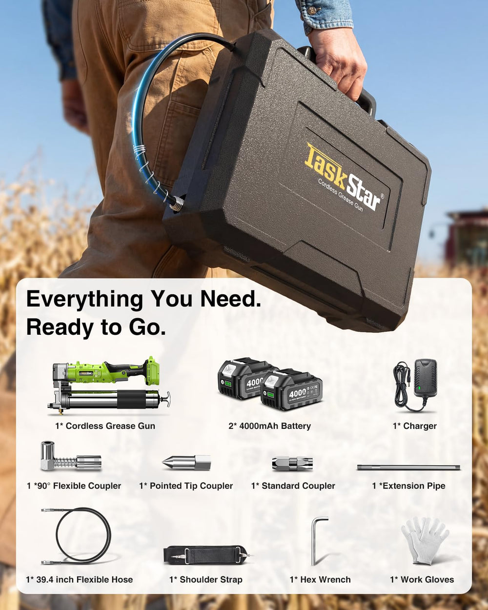 TaskStar complete kit stored in durable carrying case