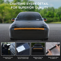TATATOO sedan car cover reflective strips improve night visibility for safe parking
