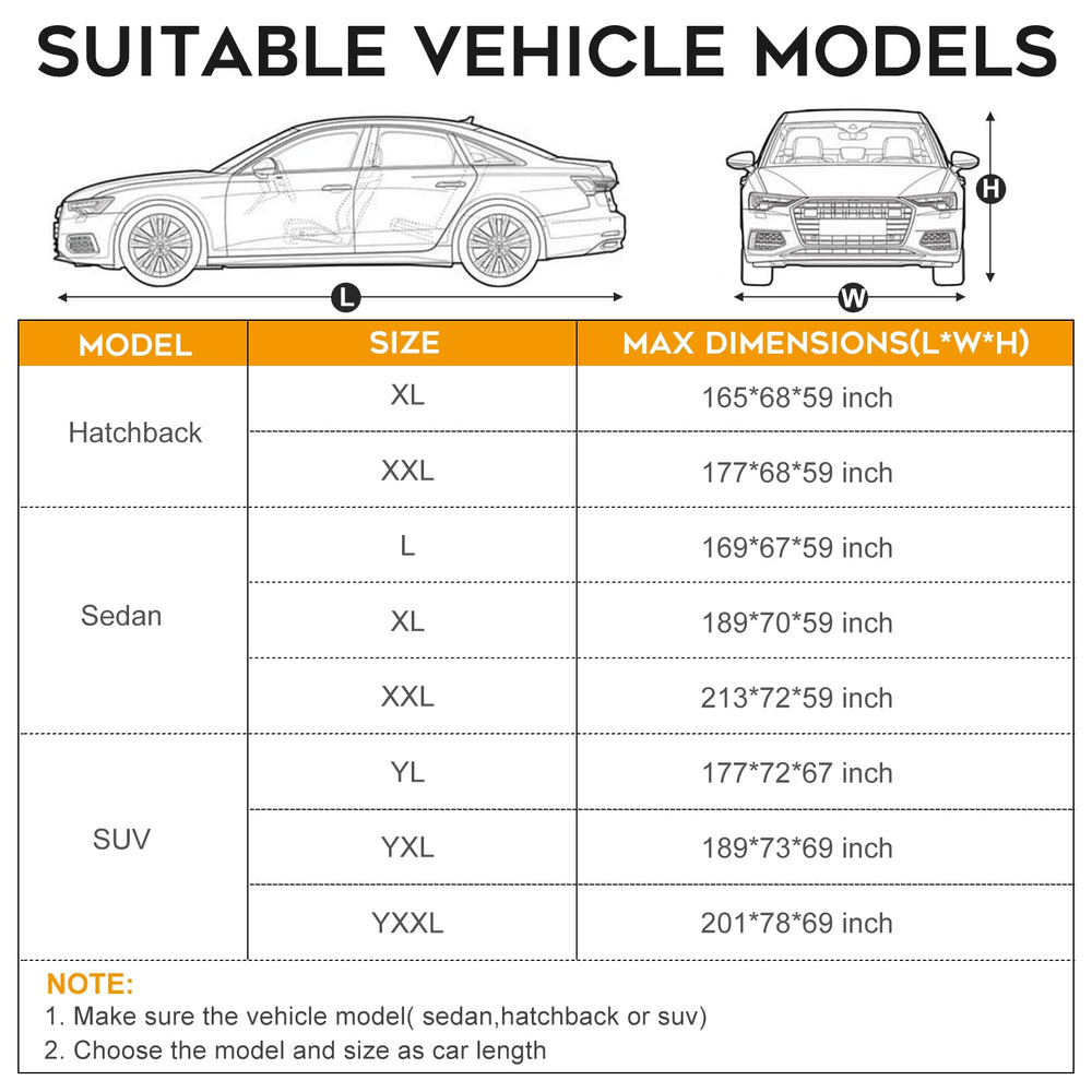 TATATOO sedan car cover side zipper for quick entry without removing the cover