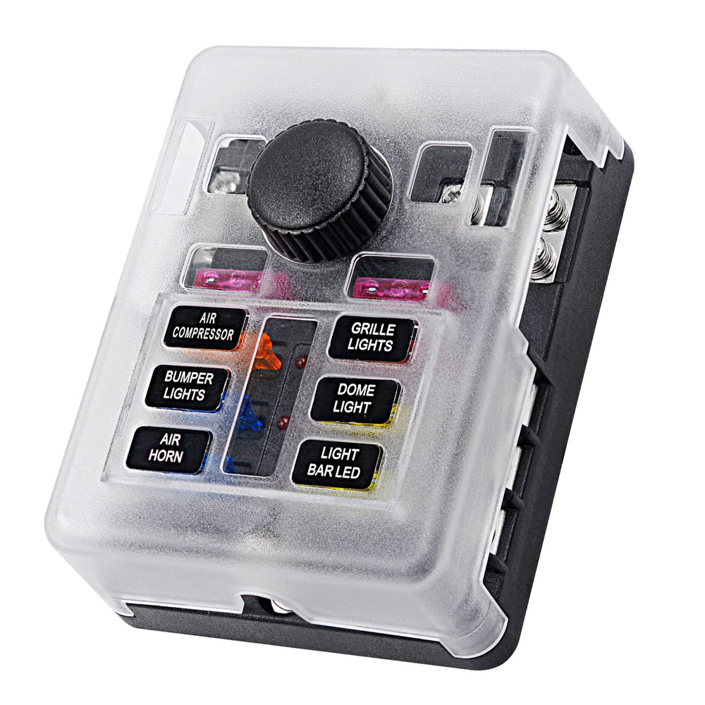 Tatida 12V fuse block waterproof 6-way for organized automotive wiring