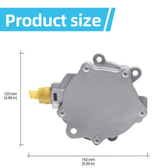 TAUTO brake booster vacuum pump side view highlights compact aluminum design for steady vacuum boost.