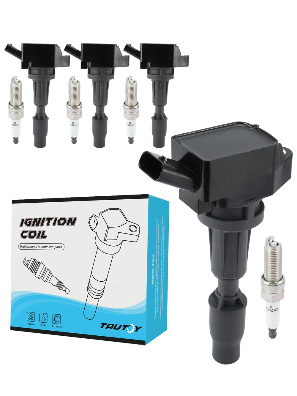 TAUTOY UF764 ignition coil pack with four coils for 2.0L-2.4L engines