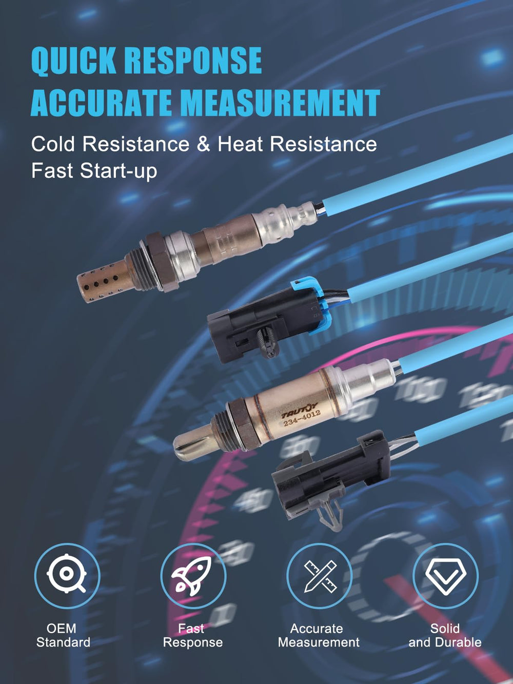 TAUTOY installation guide image highlights easy wiring for O2 sensors.