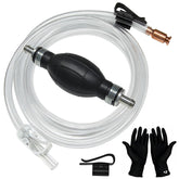 TaxRatinER fuel transfer pump with grenade-style hand pump for spill-free fueling.