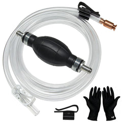 TaxRatinER fuel transfer pump with grenade-style hand pump for spill-free fueling.