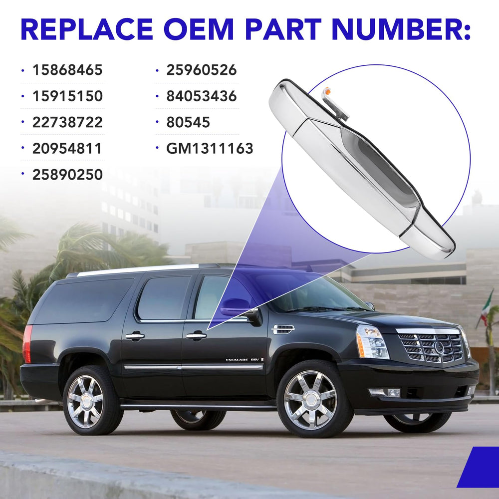 TAYATUO installation guide image for front-right door handle replacement.