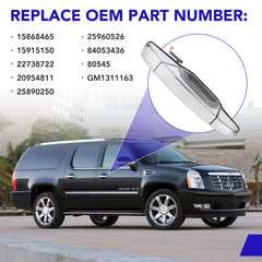 TAYATUO installation guide image for front-right door handle replacement.
