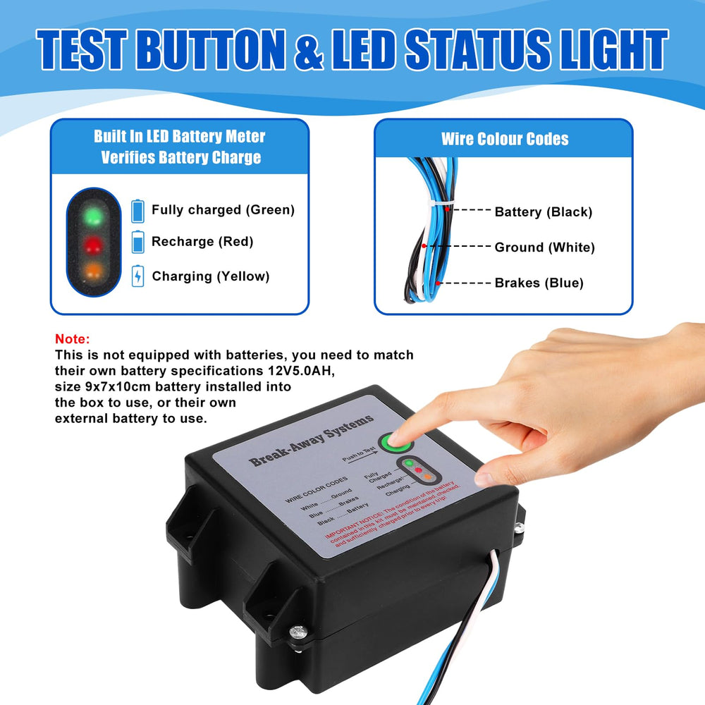 Tbest trailer breakaway kit battery connection enables quick, reliable trailer power link.