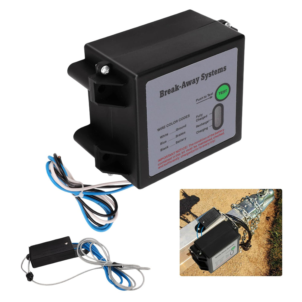 Tbest Trailer Breakaway Kit LED indicator shows charging status at a glance.