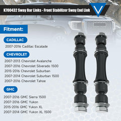 TCHENPART K700432 front stabilizer end link for Chevrolet Avalanche improves ride quality