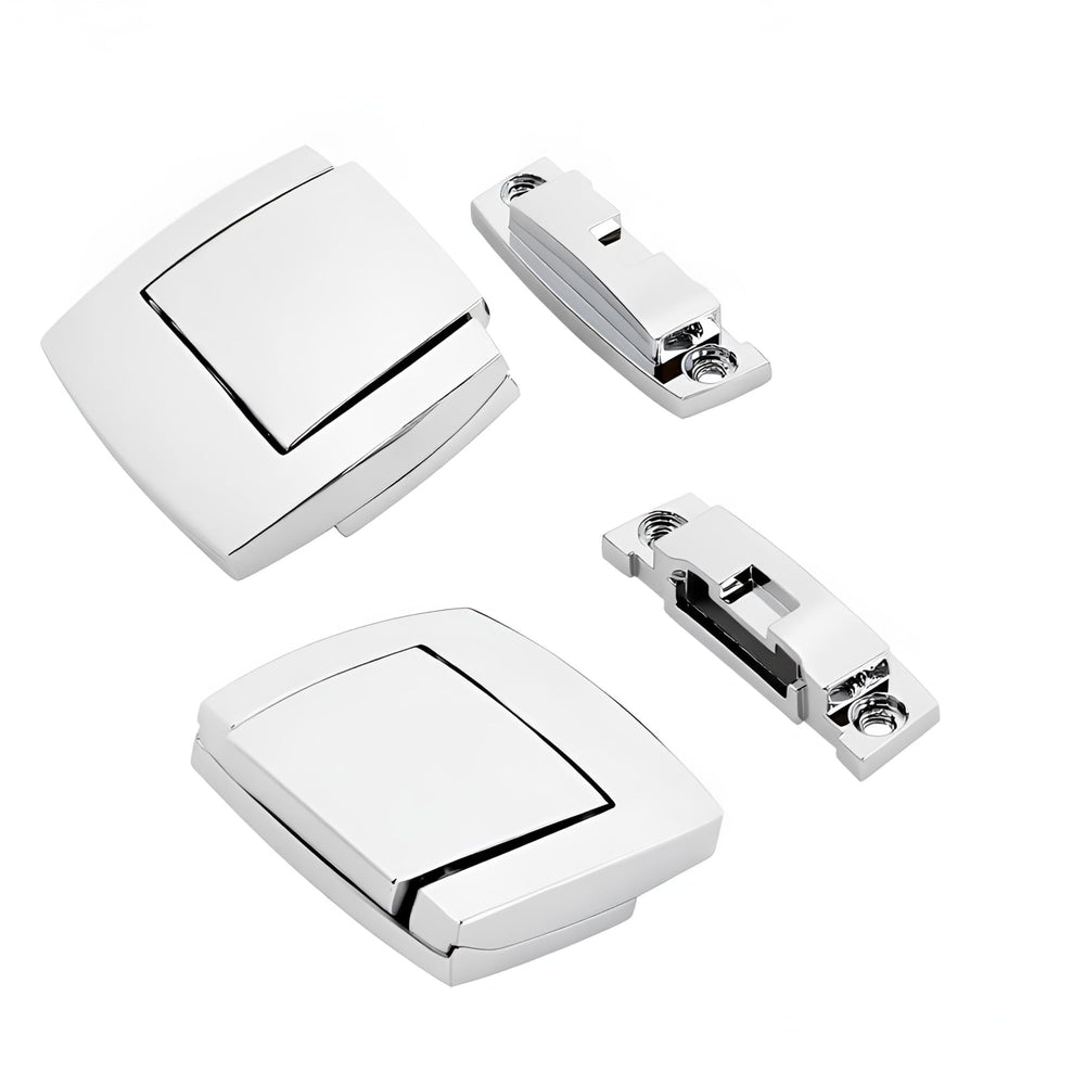 Aluminum construction detail for TCMI Tour Pack latch.