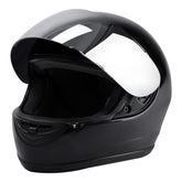 TCMT full-face helmet front shield offers clear visibility across conditions