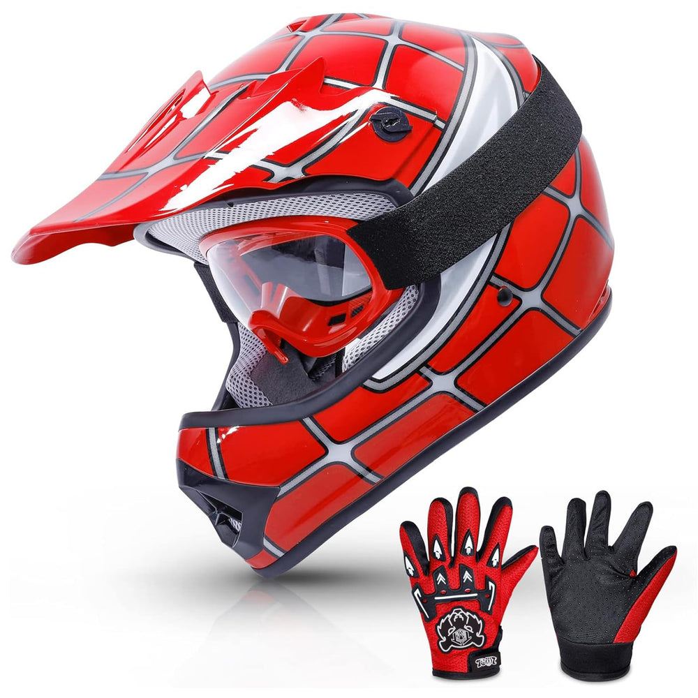 TCMT Youth Dirt Bike Helmet front view; DOT-certified protection for off-road riding.