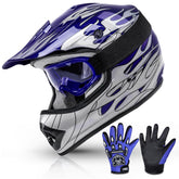 TCMT Youth dirt bike helmet front view with DOT protection for off-road adventures.