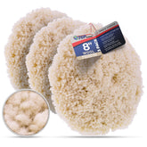 TCP Global 8in wool pad with hook and loop for firm backing plate connection