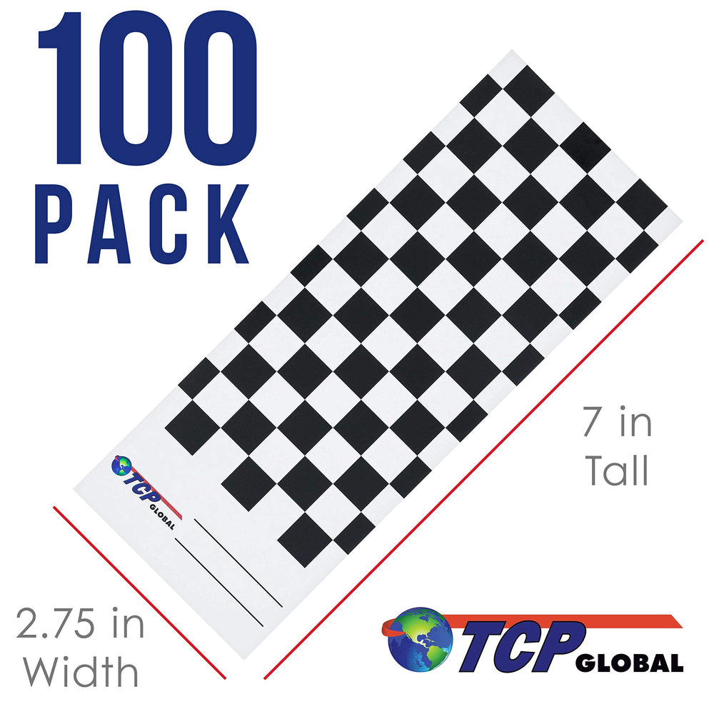 TCP Global checkered panel demonstrating coating coverage and hiding power