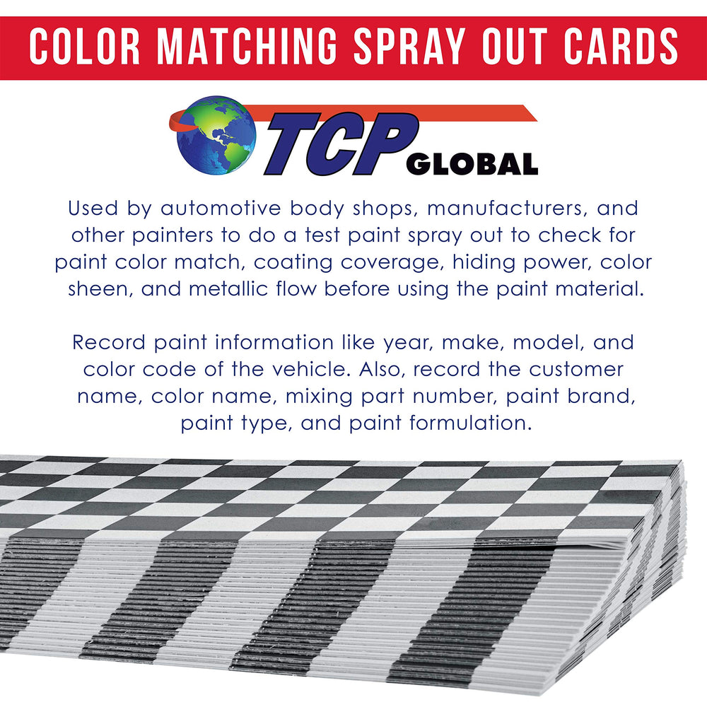 TCP Global color record card setup for vehicle year, make, model and color code