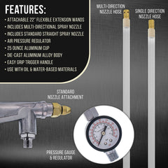 TCP Global straight extension wand for direct, controlled spray.