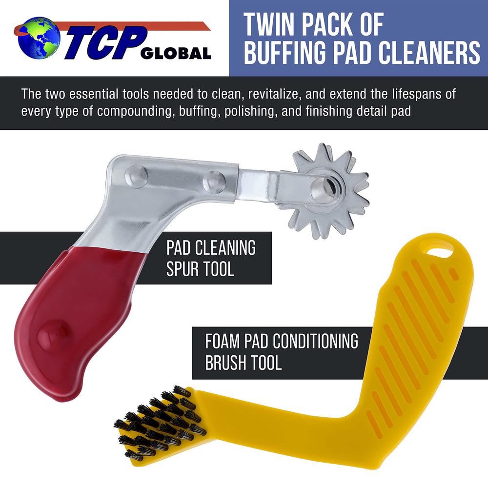 TCP Global foam pad conditioning brush removes debris from pads