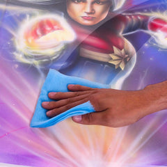 TCP Global Pure Blue tack cloth gently wipes surfaces for prep
