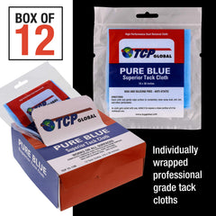 TCP Global Pure Blue tack cloth micro-apertured fabric removes dust