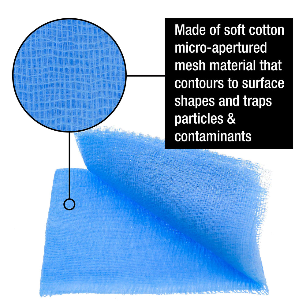 TCP Global Pure Blue tack cloth used in woodworking to trap lint
