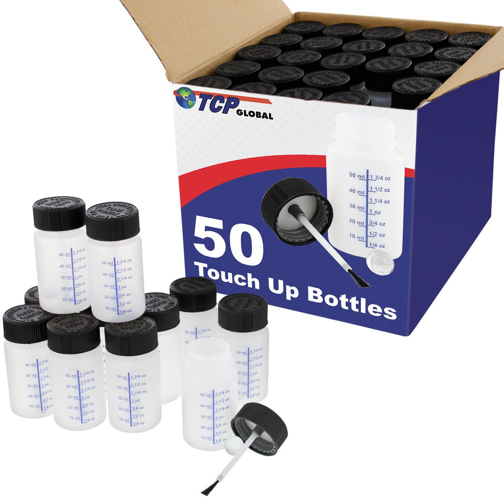 TCP Global touch-up bottle with mixing ball for quick blending during repairs