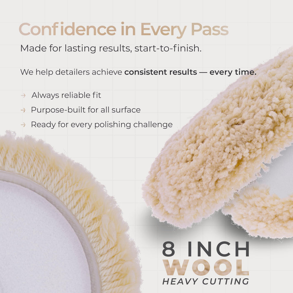 TCP Global wool buffing pad smooths orange peel for a more even finish.