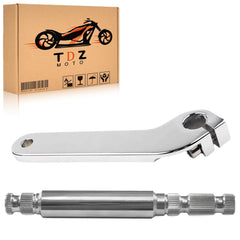 TDZ MOTO chrome inner shifter lever shaft closeup with premium finish
