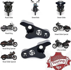 TDZ MOTO lowered Harley Touring stance demonstrates sleek styling and stability.
