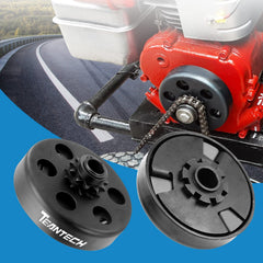 TEANTECH centrifugal clutch 5/8 bore shows single-wheel drive suitability.