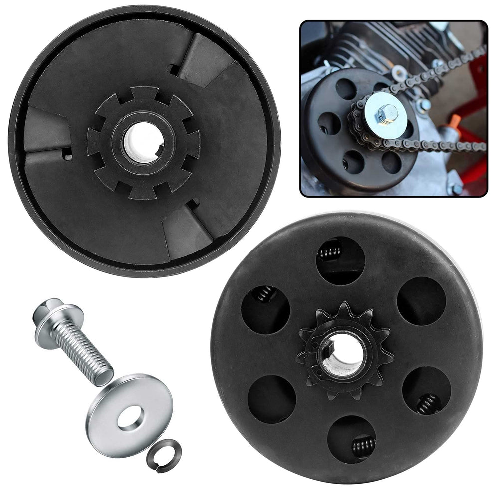 TEANTECH Clutch mounting image shows straightforward installation on compatible karts.