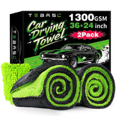 TEBASIC 2-pack car drying towels cover large panels for quick drying