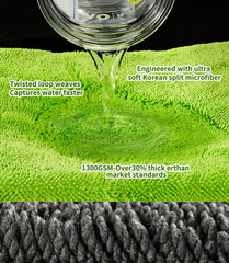 TEBASIC lint-free towel keeps surfaces pristine during detailing