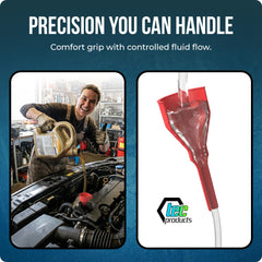 TEC Products FlexAll measures 9x3.95 inches, fitting standard funnel setups.
