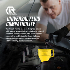 TEC Products FlexAll USA-made label visible on packaging and funnel.