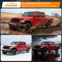 Tecbaba 4-piece set covers all four doors for Jeep Gladiator.
