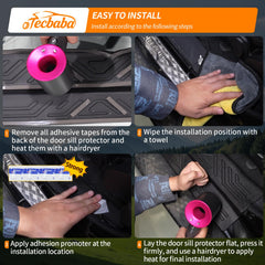 Tecbaba easy-installation no-tools design with peel-and-stick adhesion.