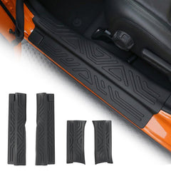 Tecbaba full-coverage sill protector for Jeep Gladiator JT shields edges and elements.