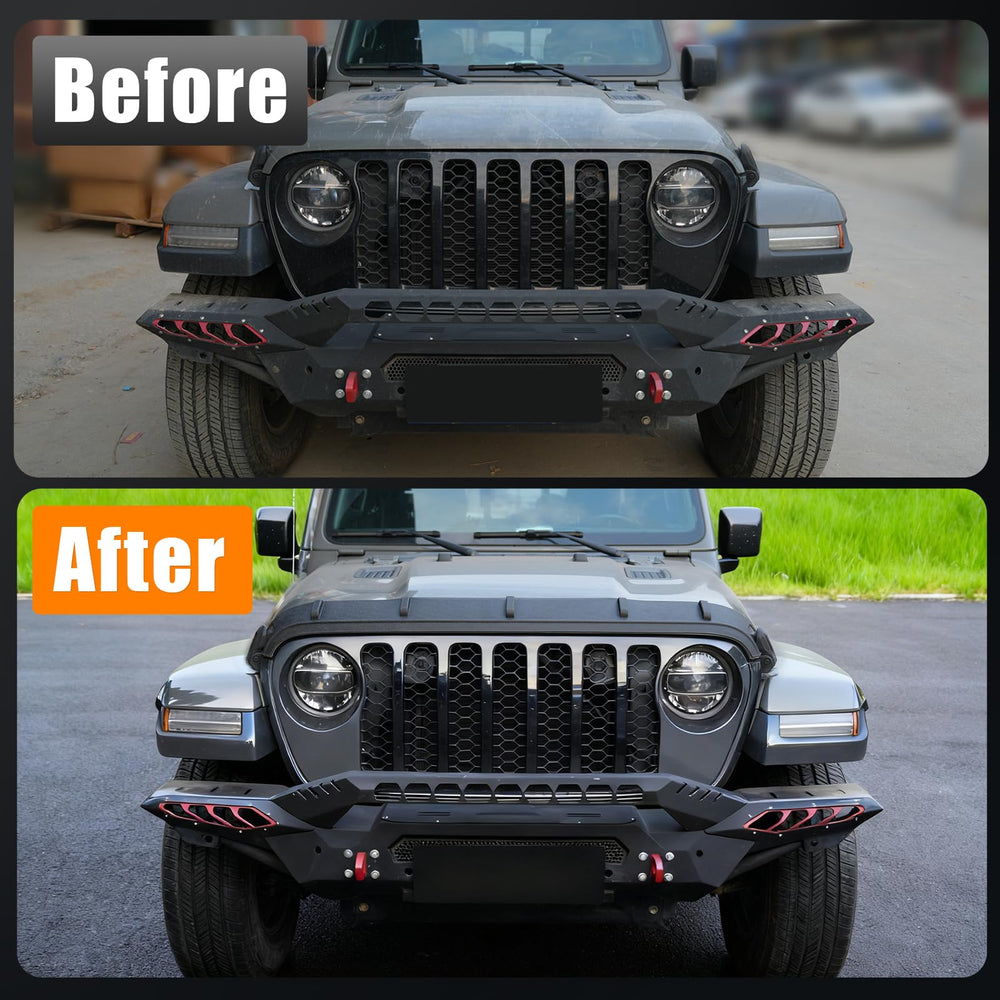 Tecbaba hood deflector side view shields Wrangler JL from road spray.